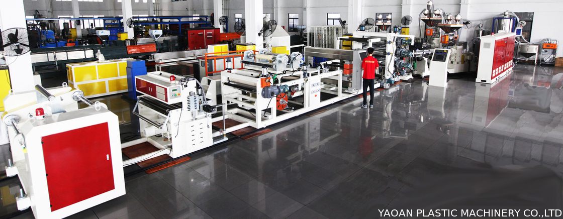 HIPS ABS PP Sheet Single Screw Extrusion Machine , Hdpe Sheet Extrusion Line